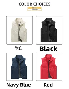 Collage von Freizeitwesten in Off-White, Schwarz, Marineblau und Rot für Herren