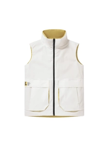 Men's Casual Workwear Vest Solid Color Multi-Pocket Stand Collar Zipper Gilet Lightweight Sleeveless Jacket Outdoor Travel
