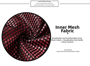 Detail view of breathable dual-layer honeycomb mesh fabric on a quick-dry fishing vest
