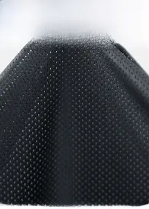 Detailed macro view showing the breathable black mesh lining of the men's casual jacket
