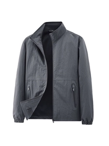 Men's Lightweight Windproof Jacket Stand Collar Casual Outdoor Zip-Up Windbreaker Coat Spring Autumn Jacket For Men