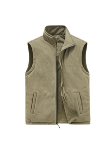 Herren Outdoor Wendbare Fleeceweste Stehkragen Reißverschlusstaschen Warm Dick Polarfleece Weste Lässige Winterbekleidung