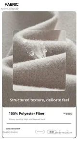 Detailed macro shot of 100% polyester fabric texture on a casual grey men jacket
