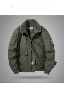 Close-up of military green jacket collar with fleece lining and shoulder epaulettes
