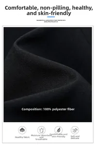 Detail shot of the black 100% polyester fabric texture with tight plain weave structure