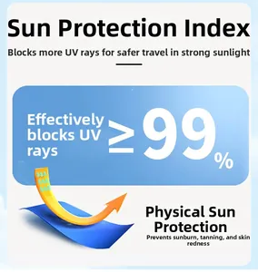 Technisches Stoffdiagramm zeigt 99% UV-Schutz für Sommer-Sonnenschutzkleidung