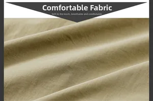 Close-up detail of khaki breathable textile fabric with soft skin-friendly texture
