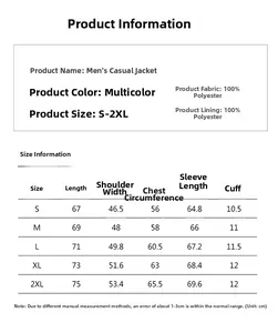 Detailed size guide table for 3D printed hoodie showing measurements from S to 2XL