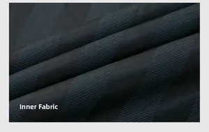 Macro shot of high-quality navy twill inner lining fabric for men's business jackets