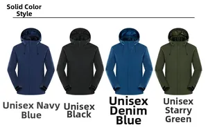 Vestes de randonnée 3-en-1 imperméables pour hommes et femmes en bleu, noir et vert