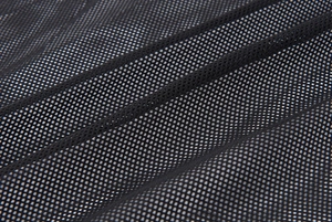 Close-up of breathable black mesh lining for waterproof outdoor jackets and sports gear