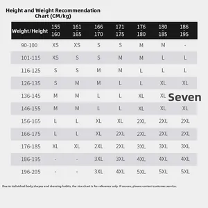 Guide des tailles pour veste outdoor 3 en 1 avec mesures de taille et poids de XS à 5XL