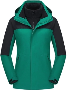 Waterproof Windproof Outdoor Detachable Lining Jacket Breathable Hooded Mountaineering Outerwear For Men Women Hiking Sport