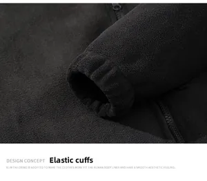 Detail of the elastic cuffs and soft fleece texture on the 3-in-1 jacket inner liner