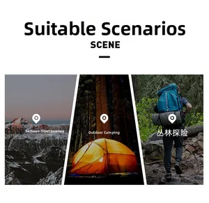 Three-panel montage of high-altitude trekking, camping, and jungle hiking scenarios