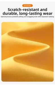 Close-up of durable bright yellow waterproof fabric with scratch-resistant texture