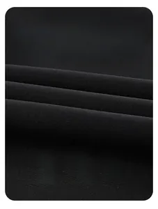 Close-up of black breathable ice silk fabric with moisture wicking and air permeability