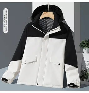 Close-up of waterproof outdoor jacket featuring a velcro cuff and breathable mesh lining