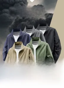 Giacche casual outdoor in cinque colori con colletto rialzato e polsini elasticizzati