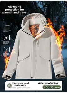 Detail view of honeycomb thermal lining and waterproof fabric on outdoor jacket