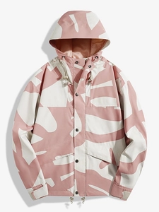 Giacca con Cappuccio Impermeabile Outdoor Mimetica Abbigliamento da Trekking Funzionale per Uomo Donna Famiglia Giacca Sportiva Casual Antivento
