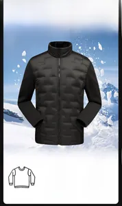 Close-up of three-in-one jacket featuring graphene thermal lining and quilted stitching