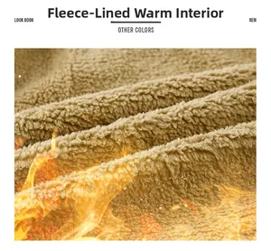 Gros plan sur la doublure polaire chaude de la veste d'hiver avec effet thermique