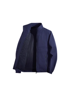 Men's Lightweight Stand Collar Windbreaker Jacket Breathable Mesh Lining Outdoor Sport Fishing Casual Coat With Zipper Pockets