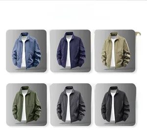 Detailed grid view showing six colors of lightweight outdoor men's windbreaker jackets