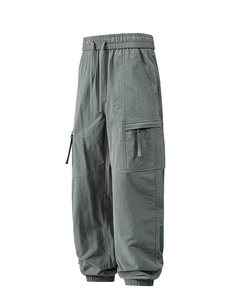 Men's Casual Cargo Jogger Pants With Drawstring Elastic Waist Loose Multi Pocket Techwear Outdoor Trousers For Men