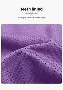 Macro shot of purple breathable mesh lining for outdoor waterproof windbreaker jackets