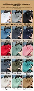 Vue détaillée du polo sans couture en soie glacée en quinze couleurs au tissu à séchage rapide