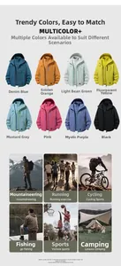 Three-in-one waterproof outdoor jacket in multiple colors for hiking and mountain sports