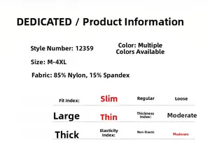 Tableau technique montrant les specs du polo sans couture en nylon et élasthanne