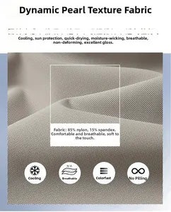 Détail macro de la texture du tissu piqué respirant en 85% nylon et 15% élasthanne