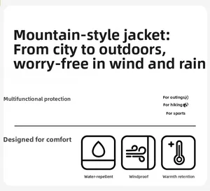 Waterproof, windproof and warm features of the outdoor functional hooded jacket