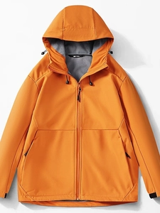 Unisex Outdoor Softshelljacke Wasserdicht Winddicht Mit Kapuze Klettermantel Thermovlies Sportbekleidung Oberbekleidung Zum Wandern
