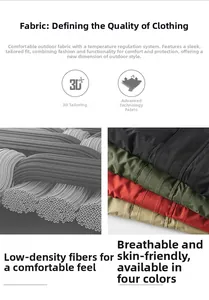 Detail of 3D breathable fiber technology and multi-color fabric stack for outdoor vest