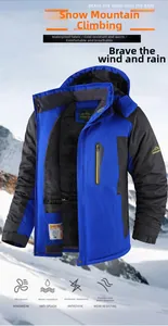 Dettaglio della giacca outdoor impermeabile con fodera in pile e isolamento termico