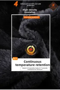 Dettaglio della fodera in pile nero antistatico con trama termica isolante