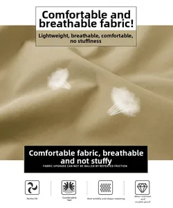 Macro view of khaki cargo vest fabric showing high breathability and fine texture