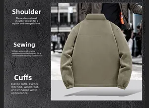 Close-up of olive green fleece jacket showing detailed shoulder seams and elastic cuffs