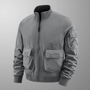 Herren Fliegerjacke Winddicht Wasserdicht Mehrere Taschen Stehkragen Cargo Mantel Militär Stil Lässige Oberbekleidung Für Männer