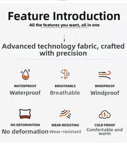 Features of outdoor jacket including waterproof, windproof, breathable and wear-resistant fabric