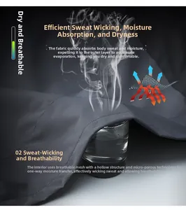 Detail showing high breathability with steam passing through moisture-wicking mesh fabric