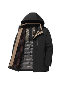 Herren Winterjacke mit Graphen-Wärme, abnehmbarer Kapuze und dickem Futter