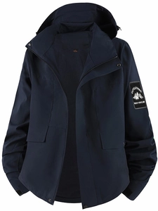 Outdoor Hooded Jacket Waterproof Windproof Breathable Softshell Coat For Hiking Camping Men Women Casual Functional Windbreaker