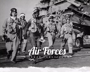 Classic black and white aviation lifestyle shot of pilots in MA1 military flight jackets