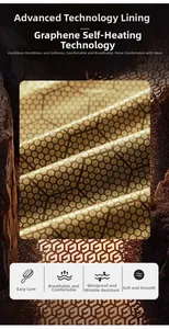 Macro shot of honeycomb textured graphene self-heating lining in winter cotton jacket