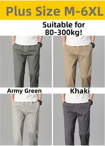 Pantalon décontracté en coton pour homme en quatre couleurs avec taille élastiquée